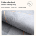 Roll of thick, soft slip stop mat with text highlighting its features on a white background.