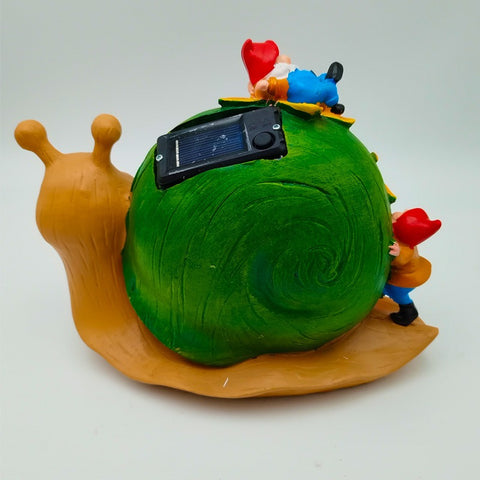 Solar powered outdoor animal snail elf ornament