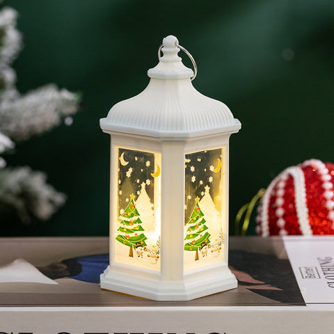 Christmas decoration supplies LED candles wind lights Christmas hanging lights hand-held retro night lights window decorations