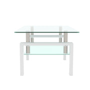 White Coffee Table Clear Coffee Table Modern Side Center Tables for Living Room Living Room Furniture