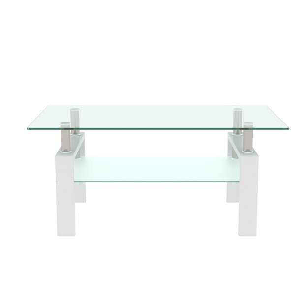 White Coffee Table Clear Coffee Table Modern Side Center Tables for Living Room Living Room Furniture