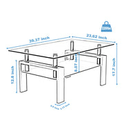 White Coffee Table Clear Coffee Table Modern Side Center Tables for Living Room Living Room Furniture