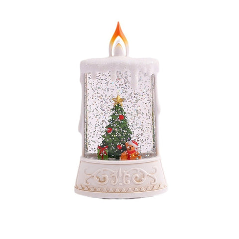 Christmas glowing water filled candles small wind lamps decorative gifts for the elderly water landscape lamps ﻿