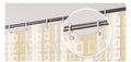 Curtain rod with hooks on a white background