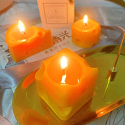 Fan shaped cheese candle ins style home scene shooting props, decorations, hand gifts, cheese aroma candles