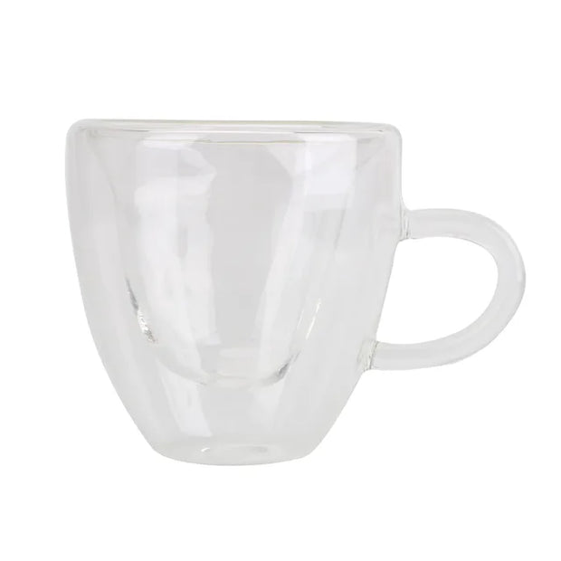 180ml/240ml Heart Love Shaped Tea Beer Mug Juice Cup Coffee Cups Mug Gift Double Layer Glass Mug Heat-Resisting Drinkware