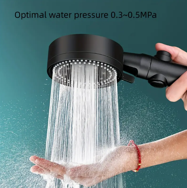 1pc High-Pressure Shower Head, Multi-Functional Hand Held Sprinkler With 5 Modes, 360°Adjustable Detachable Hydro Jet Shower Hea