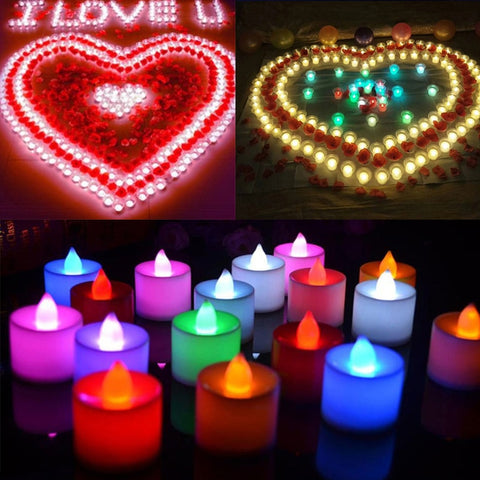 1PCS  Flameless Amber Candles Electronic Led Candle Light / Yellow Led Tea Lights / Romantic Home Love Decoration Candle Wax