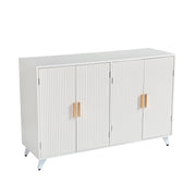 Sideboard Buffet cabinet with 4 doors and removable shelves, for living room, dining room, ivory white