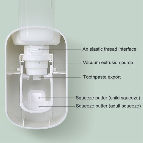 Automatic Toothpaste Dispenser Squeezers Toothpaste Tooth Dust-proof Toothbrush Holder Wall Mount Stand Bathroom Accessories Set