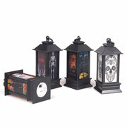 Halloween Decoration Props Led Candles Light Vintage Castle Bats Pumpkin Lantern Flame Lamp Scary Halloween Party Supplies