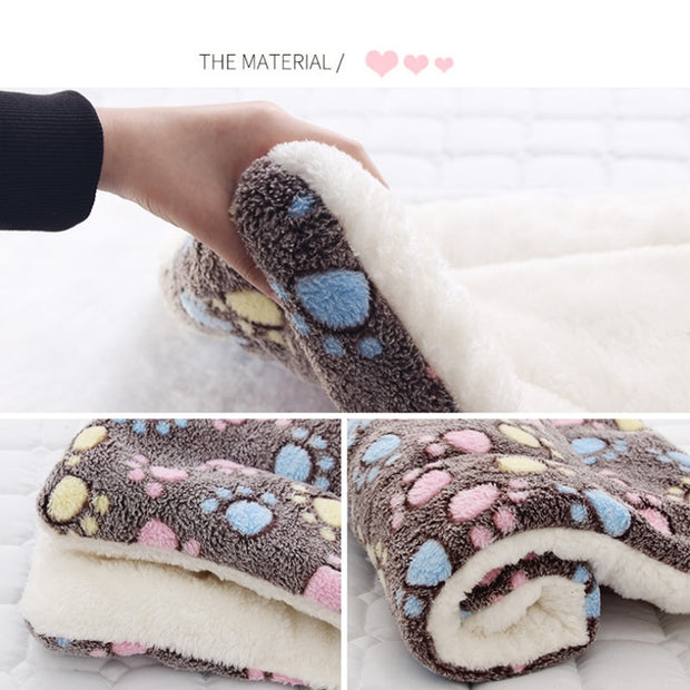 Soft Flannel Thickened Pet Soft Fleece Pad Pet Blanket Bed Mat For Puppy Dog Cat Sofa Cushion Home Rug Keep Warm Sleeping Cover