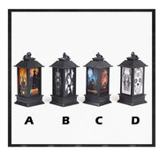 Halloween Decoration Props Led Candles Light Vintage Castle Bats Pumpkin Lantern Flame Lamp Scary Halloween Party Supplies