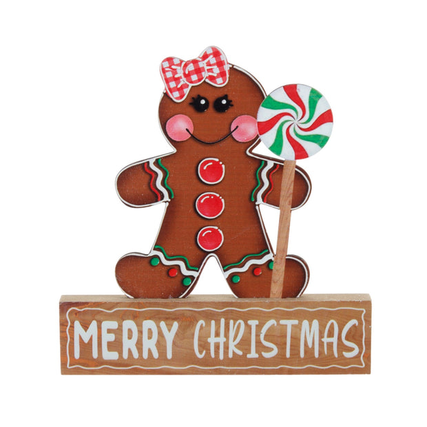 Christmas Decorations Desktop Table Gingerbread Man Biscuit Man Wooden Decorations Christmas Wooden Decorations