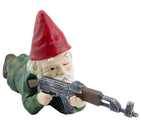 Creative Garden Dwarf Statue Combat Troops Garden Gnome Resin Ornament Garden Handicraft Ornament