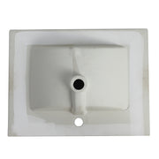 24 Inch Bathroom Ceramic Sink Basin, White