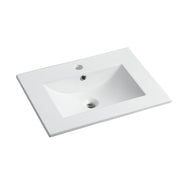 24 Inch Bathroom Ceramic Sink Basin, White