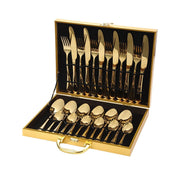 24-Piece Stainless Steel Cutlery Set Golden