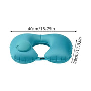 U Shape Neck Cushion Automatic Air Inflatable Pillow Compress Ring For Airplane Car Outdoor Travel