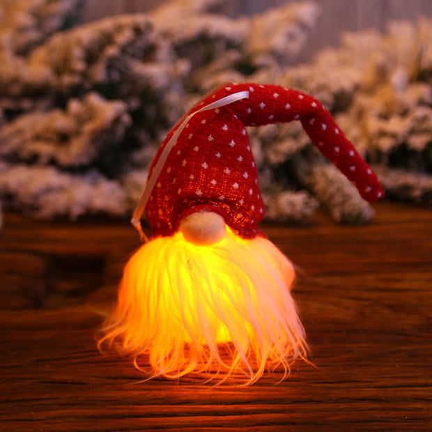 Lighting Doll Christmas Pendant Decorative Hanging Ornament Indoor Holiday Party Favor Christmas Decorations for Home