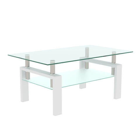 White Coffee Table Clear Coffee Table Modern Side Center Tables for Living Room Living Room Furniture