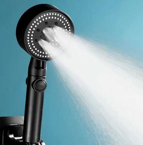 1pc High-Pressure Shower Head, Multi-Functional Hand Held Sprinkler With 5 Modes, 360°Adjustable Detachable Hydro Jet Shower Hea