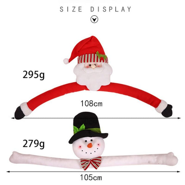 Christmas Tree Toppers Santa Snowman Hugger With Hat And Poseable Arms Holiday Decorations Ornaments Winter Party Decor Product