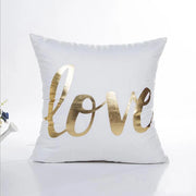 Christmas Cushion Cover Decorative Pillow Case Eco-Friendly Gold Sofa Seat Case Car Pillowcase Soft Bed Pillow Case