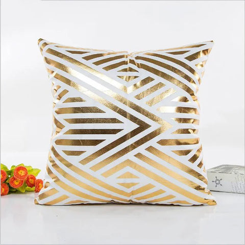 Christmas Cushion Cover Decorative Pillow Case Eco-Friendly Gold Sofa Seat Case Car Pillowcase Soft Bed Pillow Case