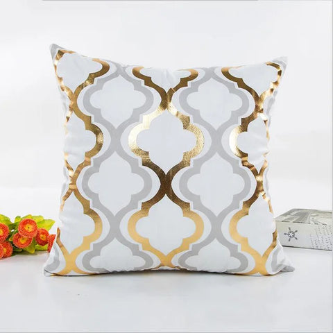 Christmas Cushion Cover Decorative Pillow Case Eco-Friendly Gold Sofa Seat Case Car Pillowcase Soft Bed Pillow Case