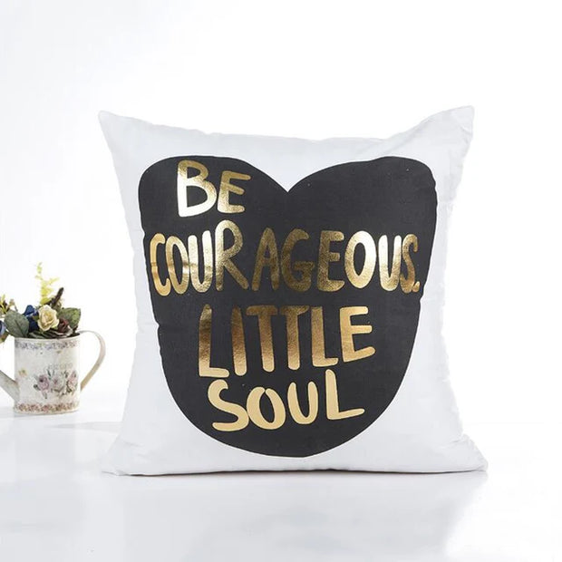 Christmas Cushion Cover Decorative Pillow Case Eco-Friendly Gold Sofa Seat Case Car Pillowcase Soft Bed Pillow Case