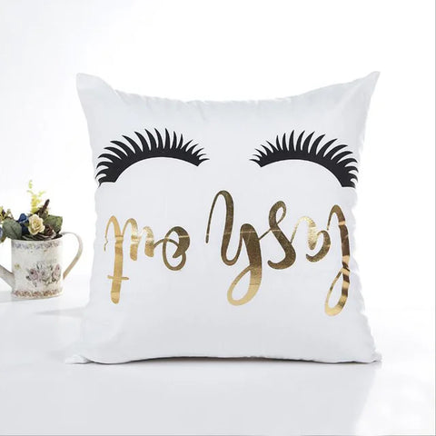 Christmas Cushion Cover Decorative Pillow Case Eco-Friendly Gold Sofa Seat Case Car Pillowcase Soft Bed Pillow Case